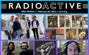Voices Amplified: Feb. 28, 2022 RadioActive KRCL graphic for Feb. 28, 2022