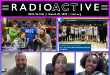 Voices Amplified: March 28, 2022 RadioActive KRCL graphic for March 28, 2022