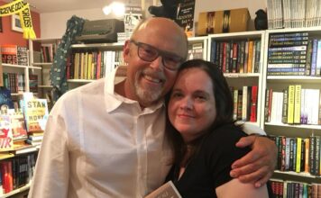 First-place chapbook winner fulfills a promise to her late friend Jeff and Amie in a bookstore