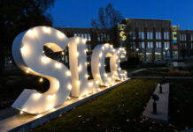 Salt Lake Community College increases tuition by 4% SLCC block letters wrapped in lights at South City Campus