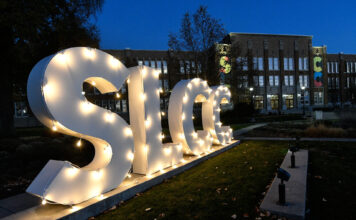 Salt Lake Community College increases tuition by 4% SLCC block letters wrapped in lights at South City Campus