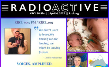 Voices Amplified: April 4, 2022 RadioActive KRCL graphic for April 4, 2022