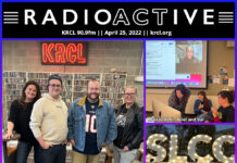Voices Amplified: April 25, 2022 RadioActive KRCL graphic for April 25, 2022