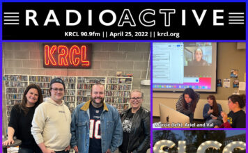 Voices Amplified: April 25, 2022 RadioActive KRCL graphic for April 25, 2022