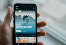 Students more likely to pay more for subscription-based services Person viewing "Nomadland" on the Hulu app
