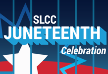 SLCC observes Juneteenth with planned celebration Graphic reads "SLCC Juneteenth Celebration"