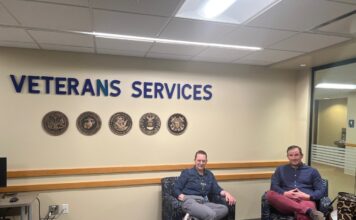 As veterans return to the classroom, programs and mentors are ready to help Jennifer Brown, left, and Jefferson Norrell, with Veterans Services