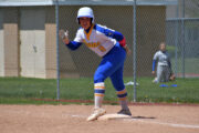 Lyndsey Madrigal becomes NJCAA Division I Softball All-American Lyndsey Madrigal stands at first base