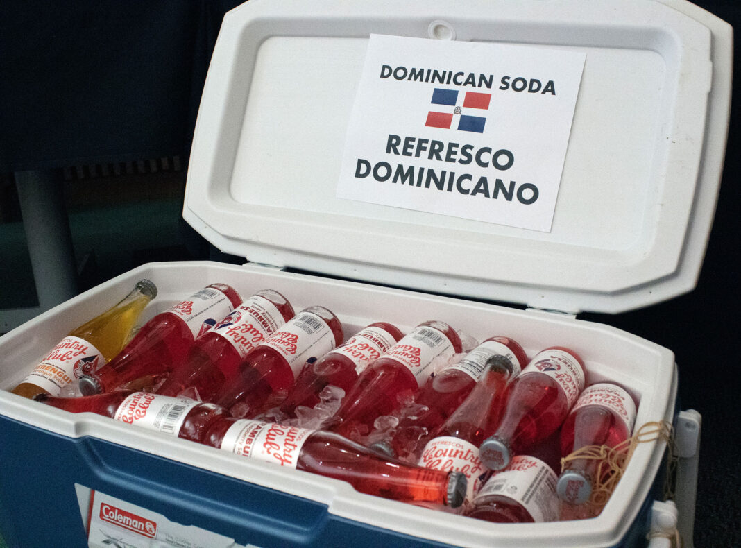 A cooler full of Dominican soda