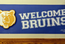 Letter from SLCCSA president: 2022-2023 vision statement Blue banner displays a yellow bear logo and white text that reads "welcome bruins"