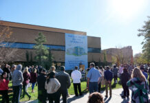 SLCC will revamp its business building with $10M donation from Gail Miller’s foundation Sun shines on crowd outside SLCC Business Building