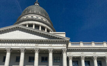 SLCC student helps lead a rally for reproductive rights at Utah Capitol A group of people advocating for women’s reproductive rights gather for a picture on the south steps of the Capitol Building holding posters and signs