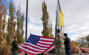 Photos: 2022 Veterans Day flag ceremony Cadets from different military branches begin to raise the flag