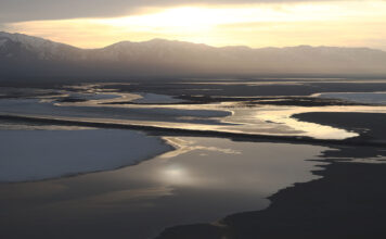 Lake questions: Can we bring water from the ocean to the Salt Lake? Sunrise over the Great Salt Lake