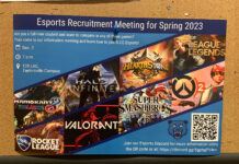 With a new director, SLCC Esports respawns spring semester Esports Recruitment Meeting for Spring 2023 flyer