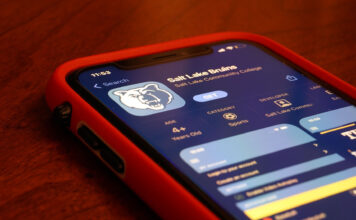 SLCC sports? There’s an app for that Cell phone displaying the Salt Lake Bruins app