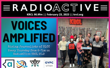 Voices Amplified: Feb. 23, 2023 RadioActive KRCL graphic for Feb. 23, 2023