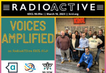 Voices Amplified: March 16, 2023 RadioActive KRCL graphic for March 16, 2023