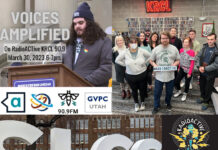 Voices Amplified: March 30, 2023 RadioActive KRCL graphic for March 30, 2023
