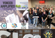 Voices Amplified: April 6, 2023 RadioActive KRCL graphic for April 6, 2023