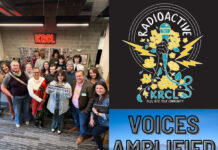 Voices Amplified: April 13, 2023 RadioActive KRCL graphic for April 13, 2023