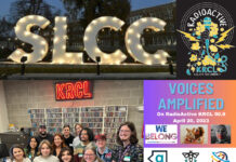 Voices Amplified: April 20, 2023 RadioActive KRCL graphic for April 20, 2023