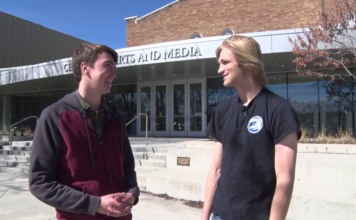 What’s Bruin’ – Students share favorite social media Eli Hansen, left, interviews Payton England