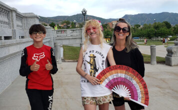 Utah Pride rally and march fosters ‘Unapologetic’ LGBTQ+ community From left to right: Evan, Lillian and Marilee Hawkins