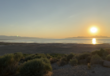 ‘People’s Great Salt Lake Summit’ seeks to push elected leaders to do more Sun descending in sky over Great Salt Lake
