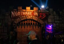 This year’s Nightmare on 13th boasts two new ‘nightmares’ Nightmare on 13th logo on the attraction's wall