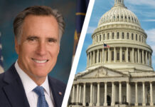 Mitt Romney, the last of a dying breed Portrait of Mitt Romney on left, US Capitol on right