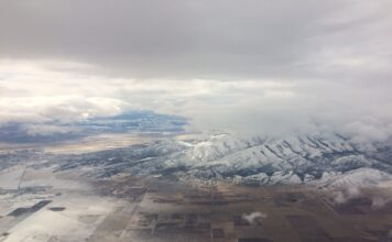 With snow approaching, here are some tips to stay safe on the road Aerial view of Utah during the winter season