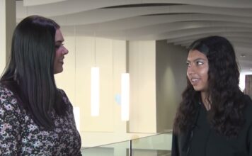 What’s Bruin’ – Utah license plates Mavaney, left, and Taaliyah engage in conversation