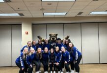 The SLCC Dance-SLC Stars co-op officially tips off in 2024 SLCC Dance Company pose for a group photo with Buster Bear