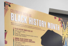 Black History Month events at SLCC begin Thursday Yellow poster with information about Black History Month events for 2024