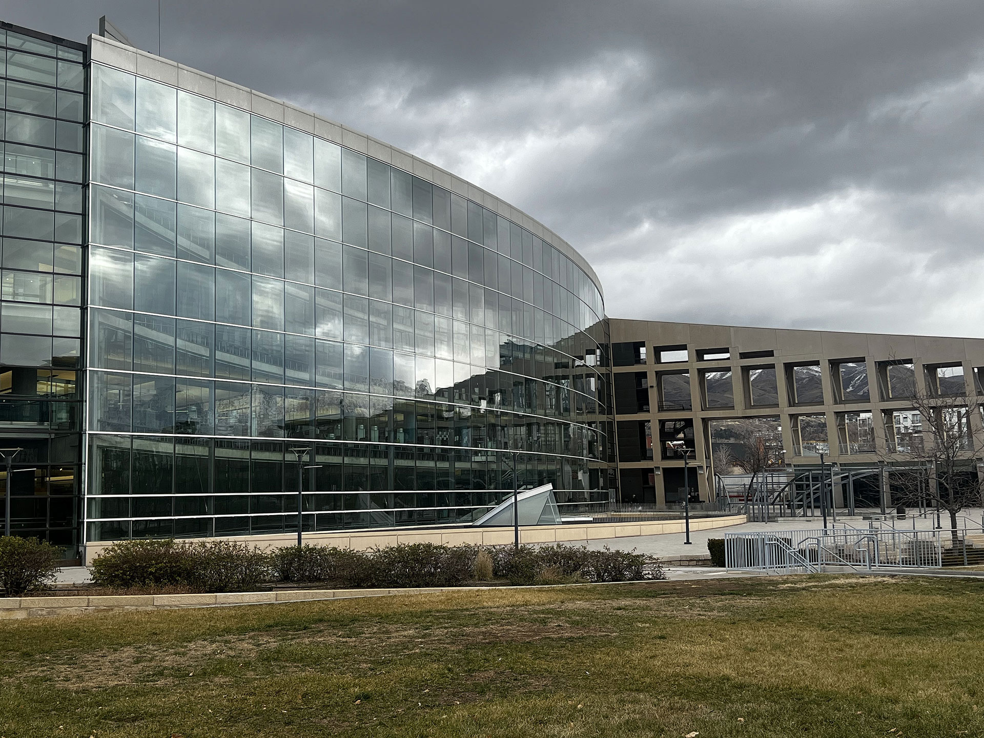 Glass façade of the Salt Lake City Library