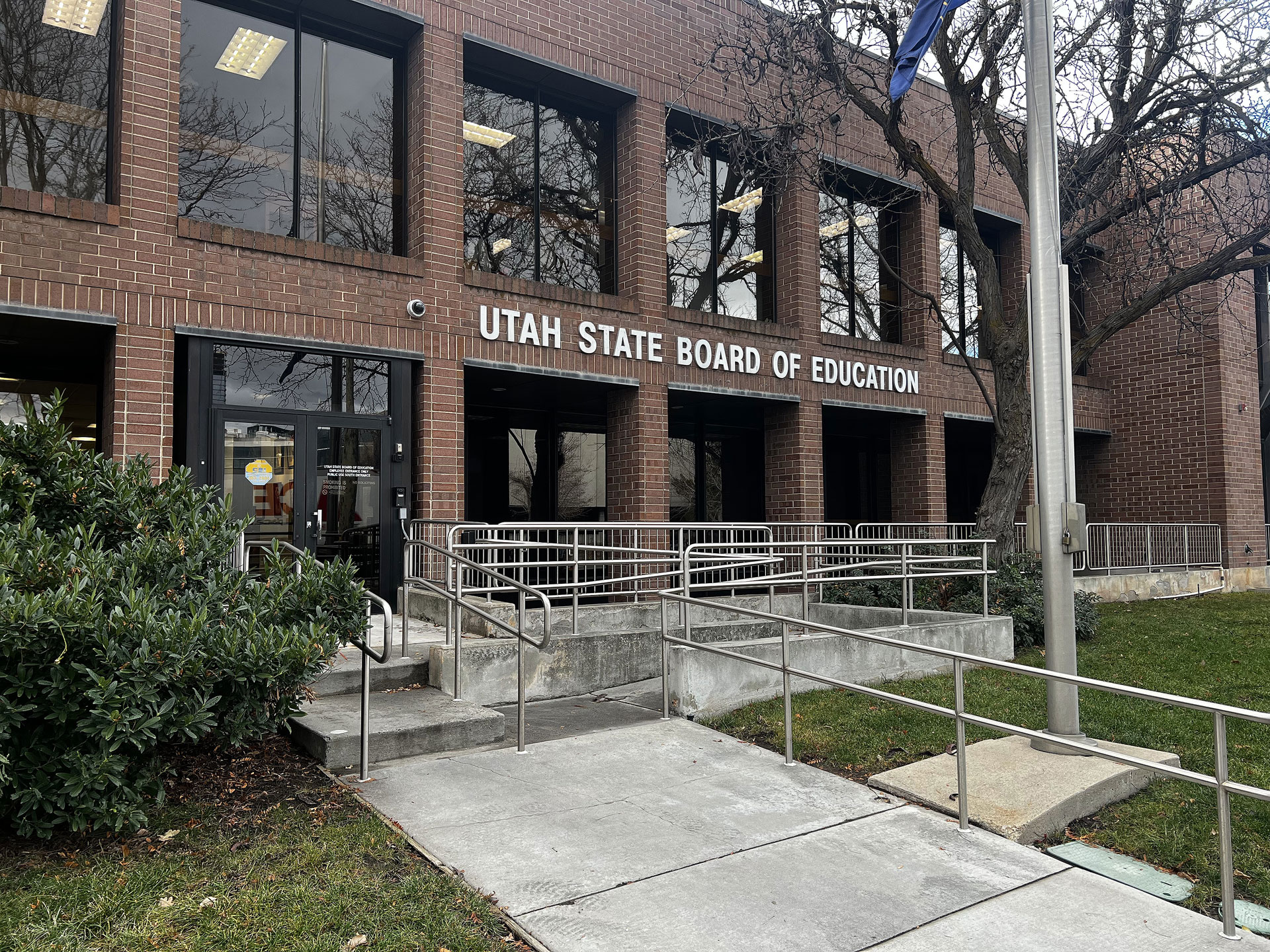 Entrance to Utah State Board of Education administration building