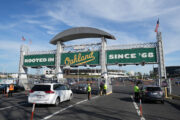 Baseball loves a good curse. Utah is headed right toward one "Rooted in Oakland since '68" sign above entrance to Oakland Coliseum