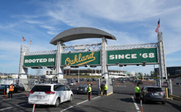 Baseball loves a good curse. Utah is headed right toward one "Rooted in Oakland since '68" sign above entrance to Oakland Coliseum