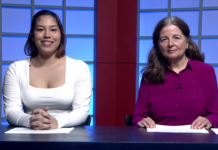 Globe News: Feb. 29, 2024 Luisana, left, and Teresa giving updates from the news desk