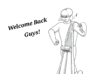 Comic: Welcome back A person, wearing a backwards baseball cap with the words "Spring term" and a shirt with the words "daylight savings" written on the right sleeve, walking while dragging a blanket with a tired person laying on the blanket. Text reads: "Welcome Back Guys! Don't Worry, We're Halfway There"