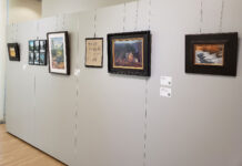 ‘The Landscape En Plein Air!’ exhibition showcases SLCC student art A row of paintings displayed on a wall in a gallery