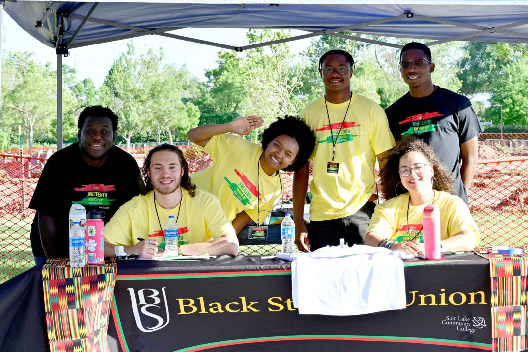 Six BSU volunteers posing for a picture