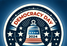 Myth-busting common democracy fallacies Bell graphic for Democracy Day, Sept. 15, 2024