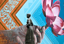 Peace and Justice Garden provides haven alongside historical and meaningful artwork Statue of Harriet Tubman standing in front of a large mural