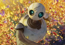 Film review: ‘The Wild Robot’ Butterflies flying around Roz the robot