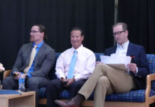 Fall student forum opens dialogue between students, SLCC administrators President Peterson, VP Perozzi, VP Pickavance answering questions