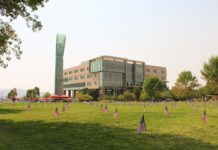 International students at Utah Tech University share thoughts on voting, 2024 election Small American flags planted on the Encampment Mall for a Sept. 11 memorial event