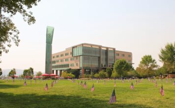 International students at Utah Tech University share thoughts on voting, 2024 election Small American flags planted on the Encampment Mall for a Sept. 11 memorial event