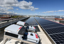 How Salt Lake Community College is taking steps toward a greener future Solar array charging under a blue sky